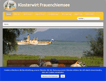 Tablet Screenshot of klosterwirt-chiemsee.de